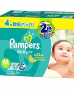 日本原裝進口限定境內PAMPERS巧虎尿布彩箱二包裝M
